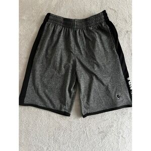 NBA Boys Basketball Shorts Gray Black Heather Athletic XL 18-20 Drawstring